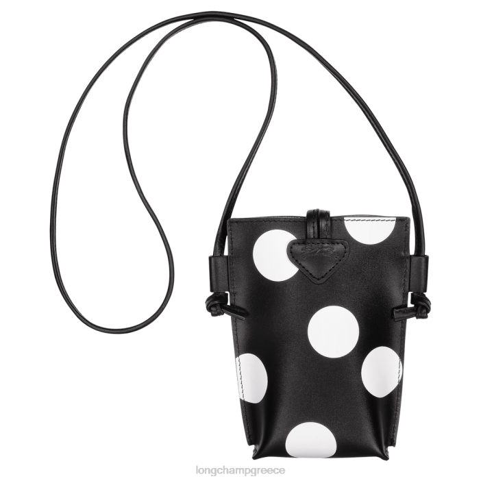 longchamp ελλαδα Θήκη τηλεφώνου roseau με δερμάτινη δαντέλα γυναίκες 2B64682
